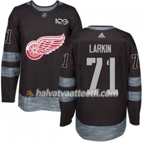 Miesten NHL Detroit Red Wings Pelipaita Dylan Larkin 71 1917-2017 100th Anniversary Adidas Musta Authentic